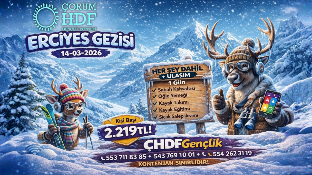Çorum Hitit Der. Gençlik Fedrasyonu erciyes gezisi